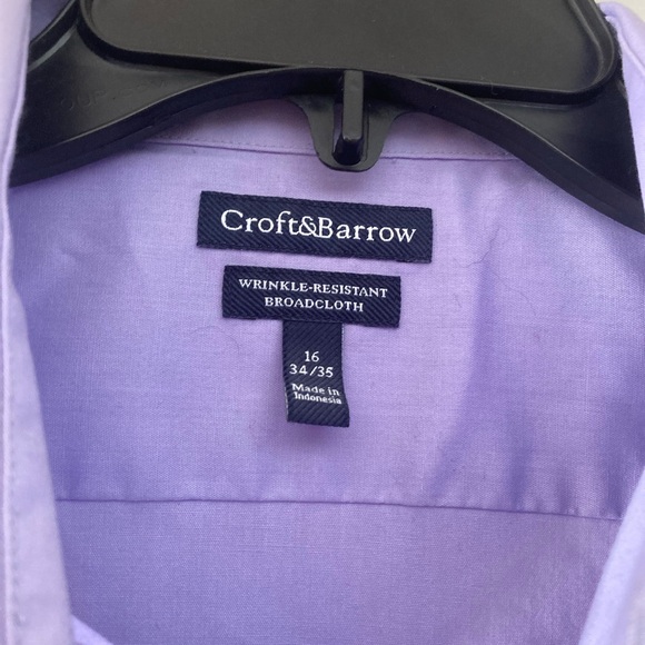 Croft & Barrow Men's Lavender Dress Shirt - Picture 3 of 3